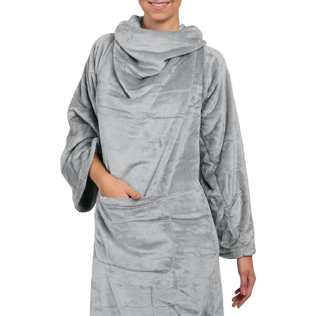 Fleece deken met mouwen 135x172cm Fleece deken met mouwen 135x172cm